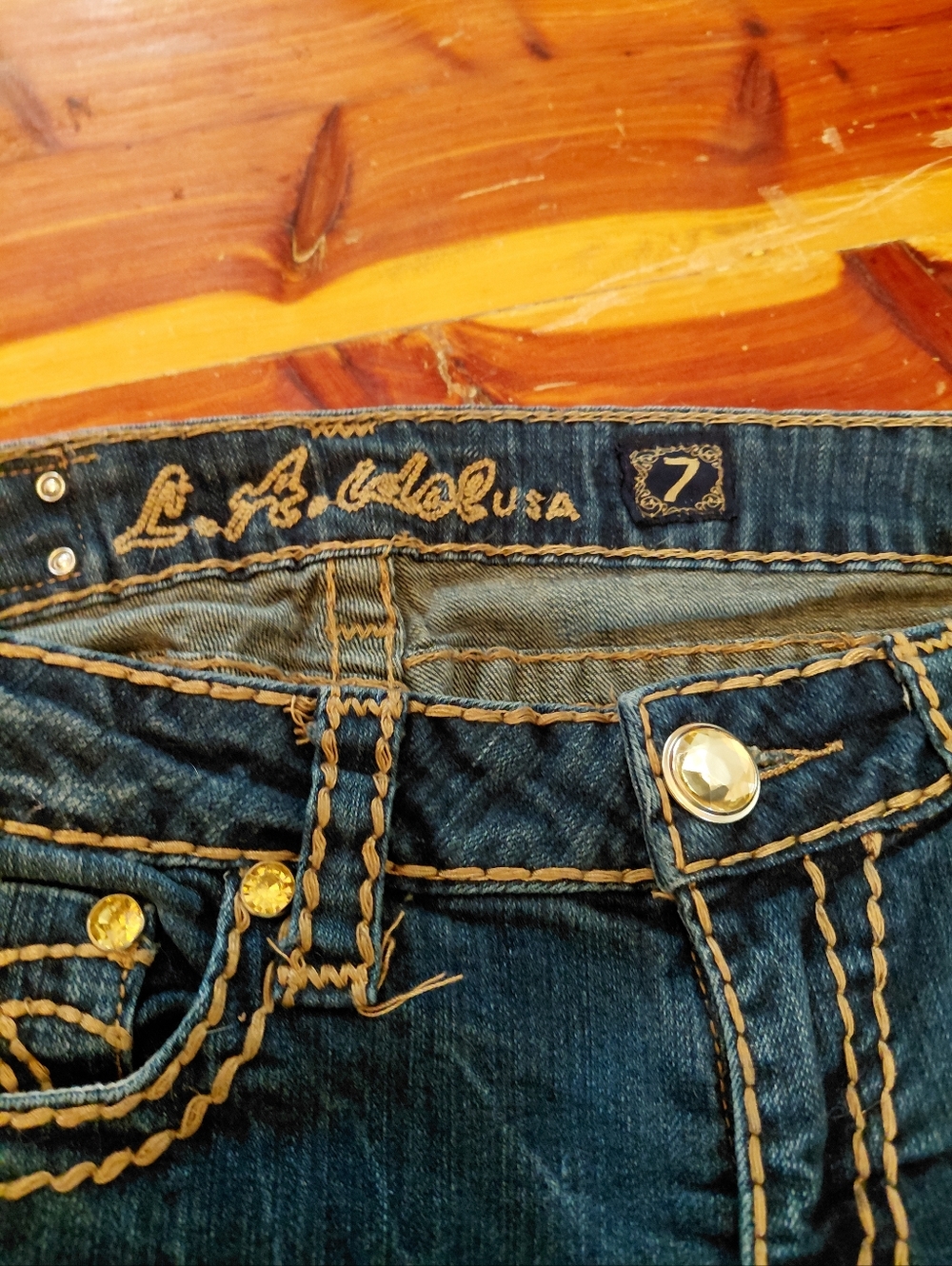 4 Pair Of Womans Blue Jeans Size 7 $12